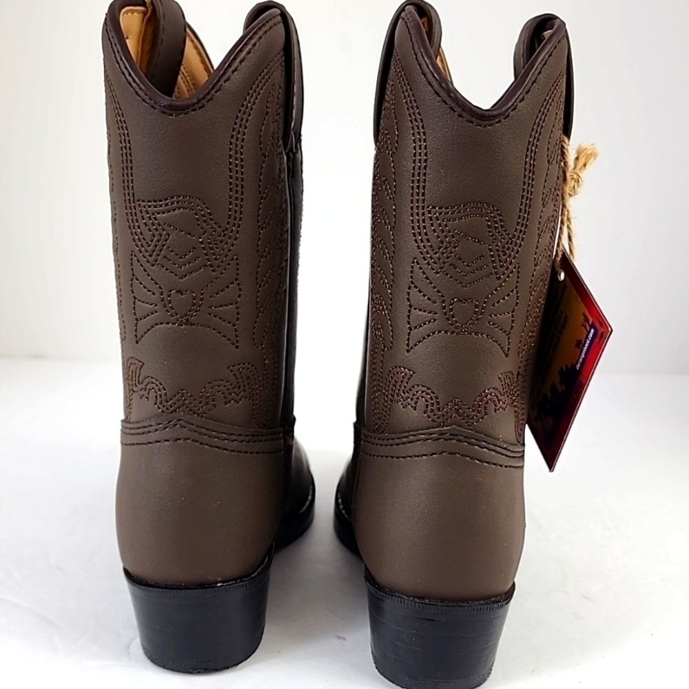 NWT Durango Boy's Brown Cowboy Boots, size 10D - Picture 5 of 10